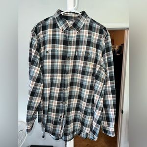 Carhartt plaid button up shirt size L